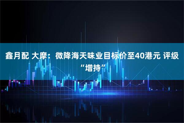 鑫月配 大摩：微降海天味业目标价至40港元 评级“增持”