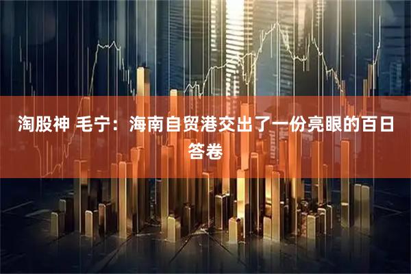 淘股神 毛宁：海南自贸港交出了一份亮眼的百日答卷