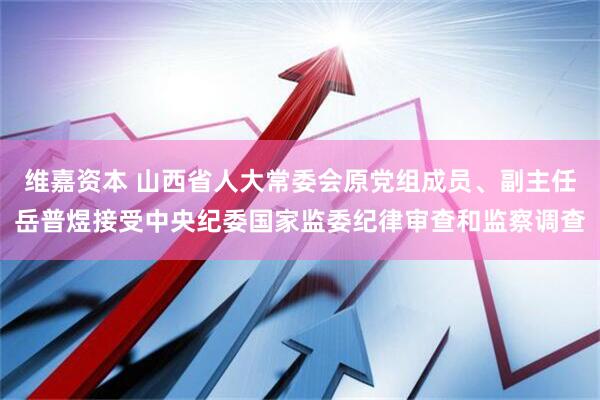 维嘉资本 山西省人大常委会原党组成员、副主任岳普煜接受中央纪委国家监委纪律审查和监察调查